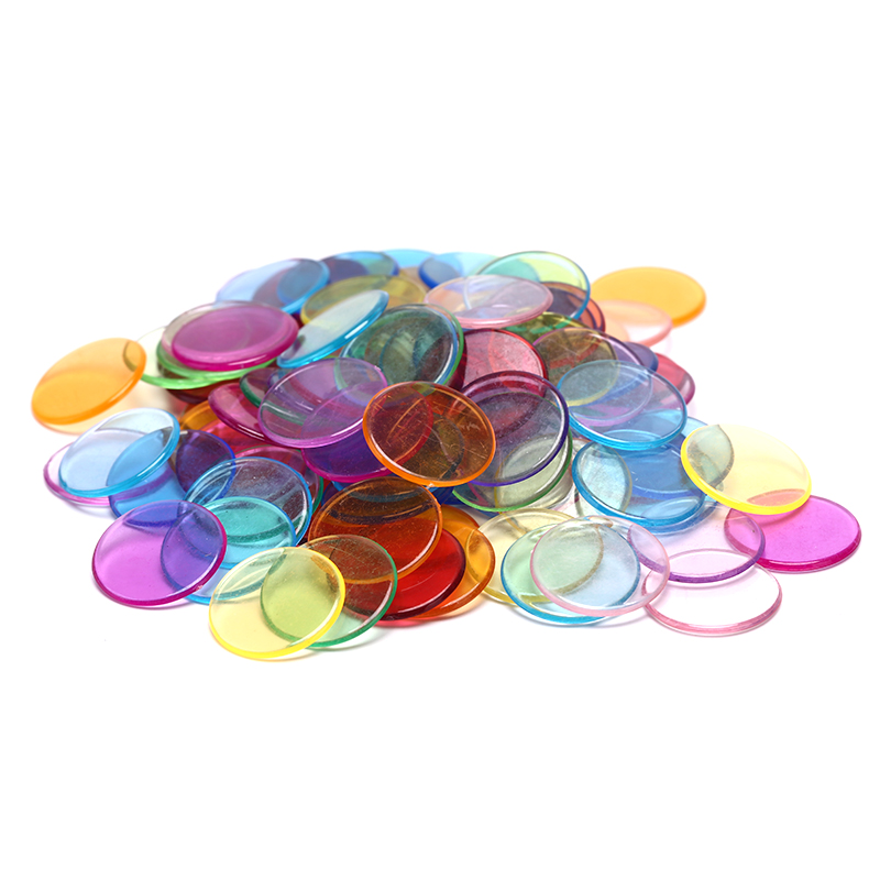 Board Game Verdant - 100 Stück 19 mm Kunststoff-Pokerchips, Zählchips,
