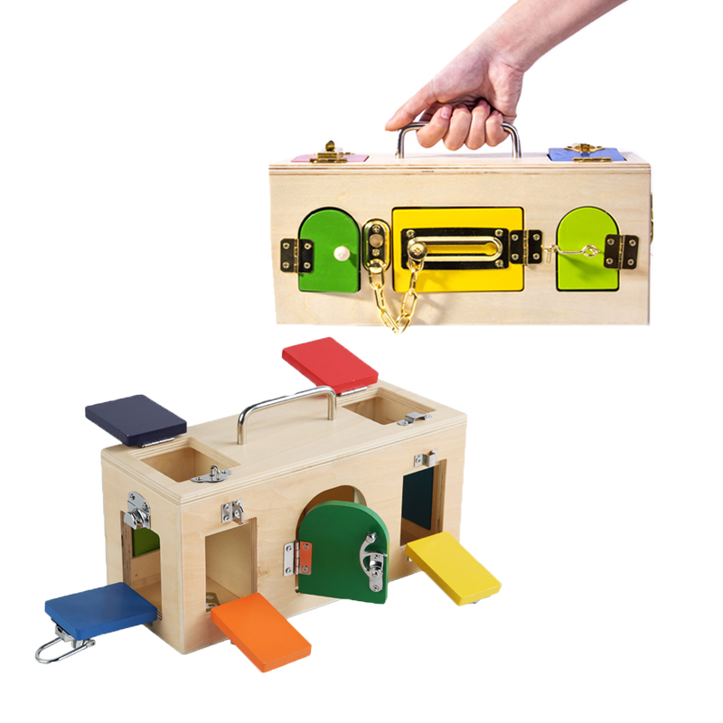 Board Game China - Montessori Lock Box Spielzeug Holz Aktivität
