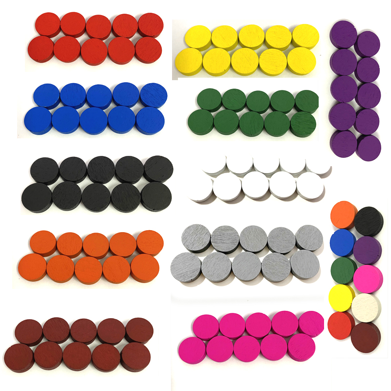 Board Game Verdant - 50 stück 15*5MM 11 Farben Holz