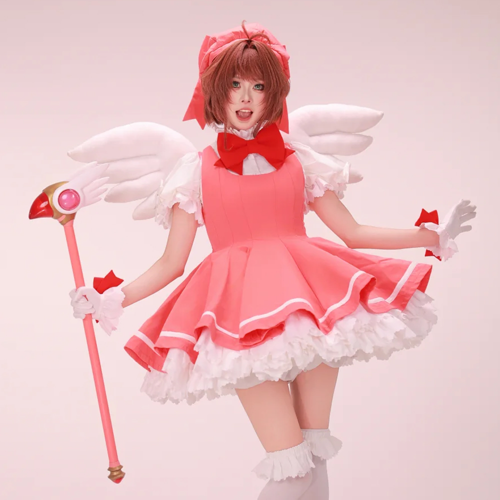 Board Game Card - Kinomoto Sakura Cosplay Rosa Lolita Kleid