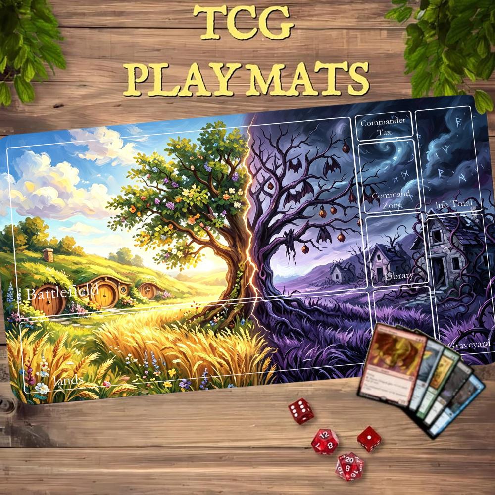 Board Game Zone - Gruselige Baum-Blitz-Magie-Spielmatte MTG Zone Playmat mit