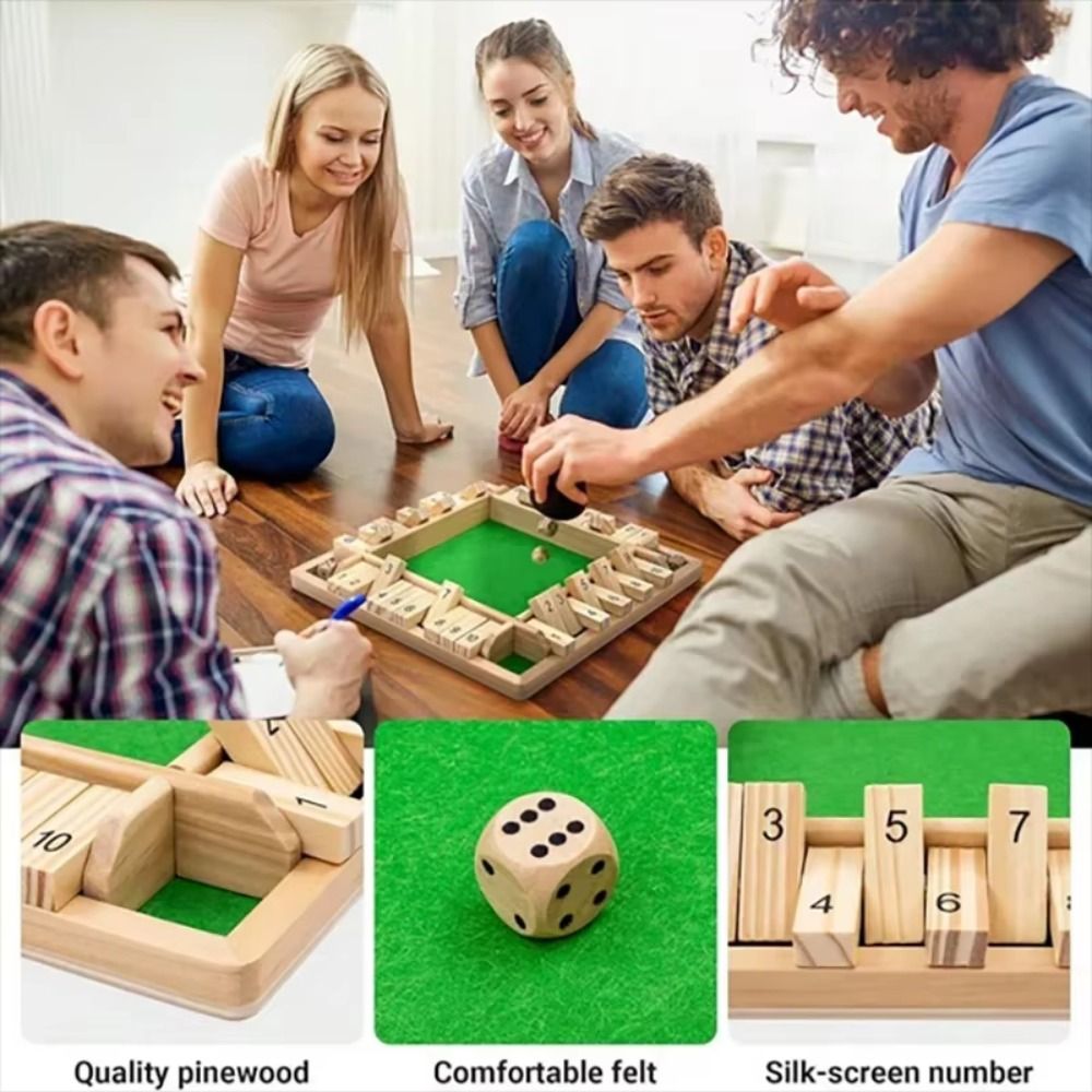 Board Game Digital - Shut The Box Tischspiel, Intelligenzförderndes Lernspielzeug,
