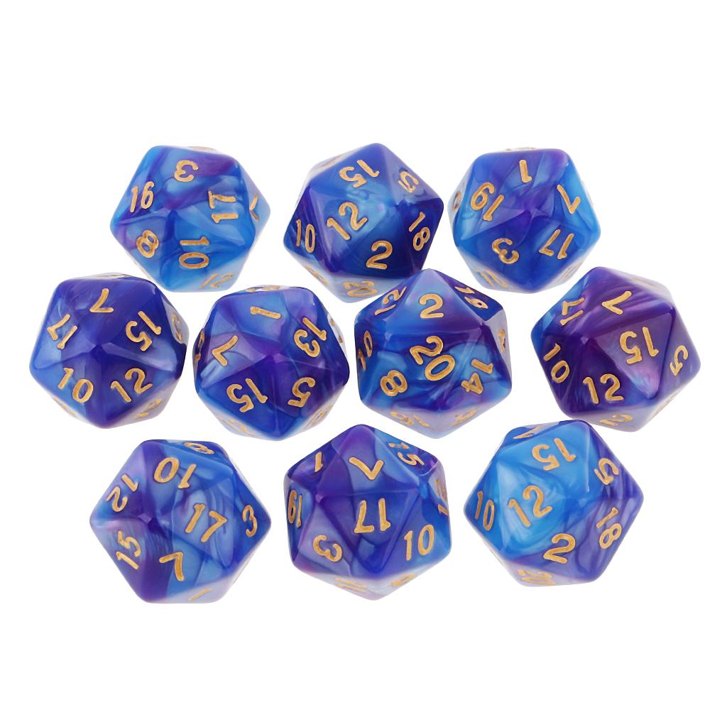 Board Game Digital - 10 Stück polyedrische 20-seitige Würfel D20