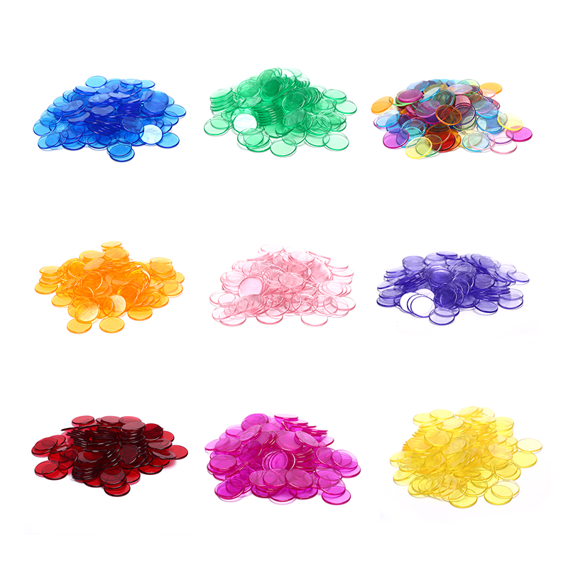Board Game Verdant - 100 Stück weiße 19mm Plastik-Pokerchips für
