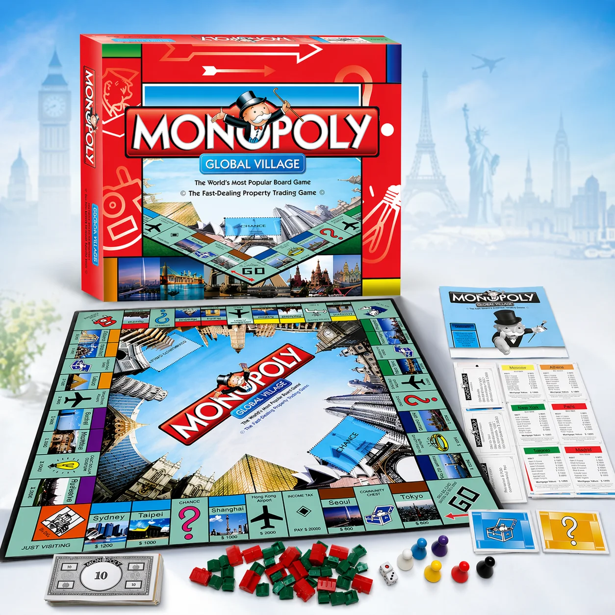 Hasbro Game Monopoly - Premium MONOPOLY GLOBAL VILLAGE Brettspiel -