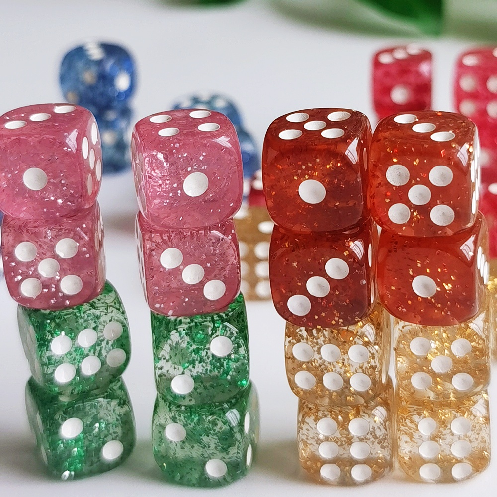 Set mit 10 Stück Glitzer-Würfe – Board Game Digital Bewertung und Preis